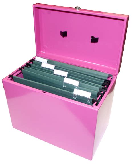 a4 metal file box pink|metal filing box tesco.